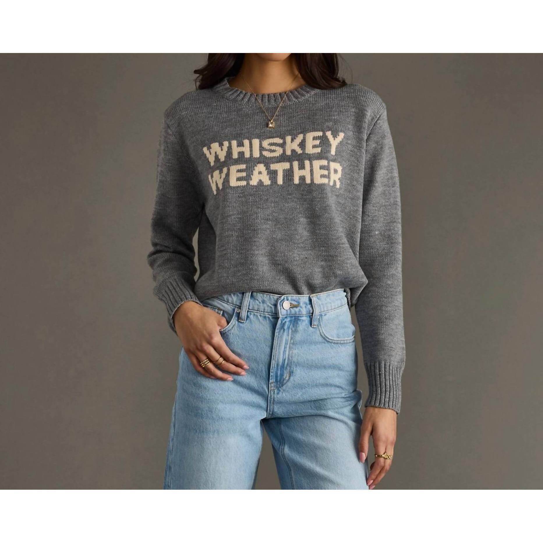 New Panache Apparel Whiskey Weather Sweater In Gray